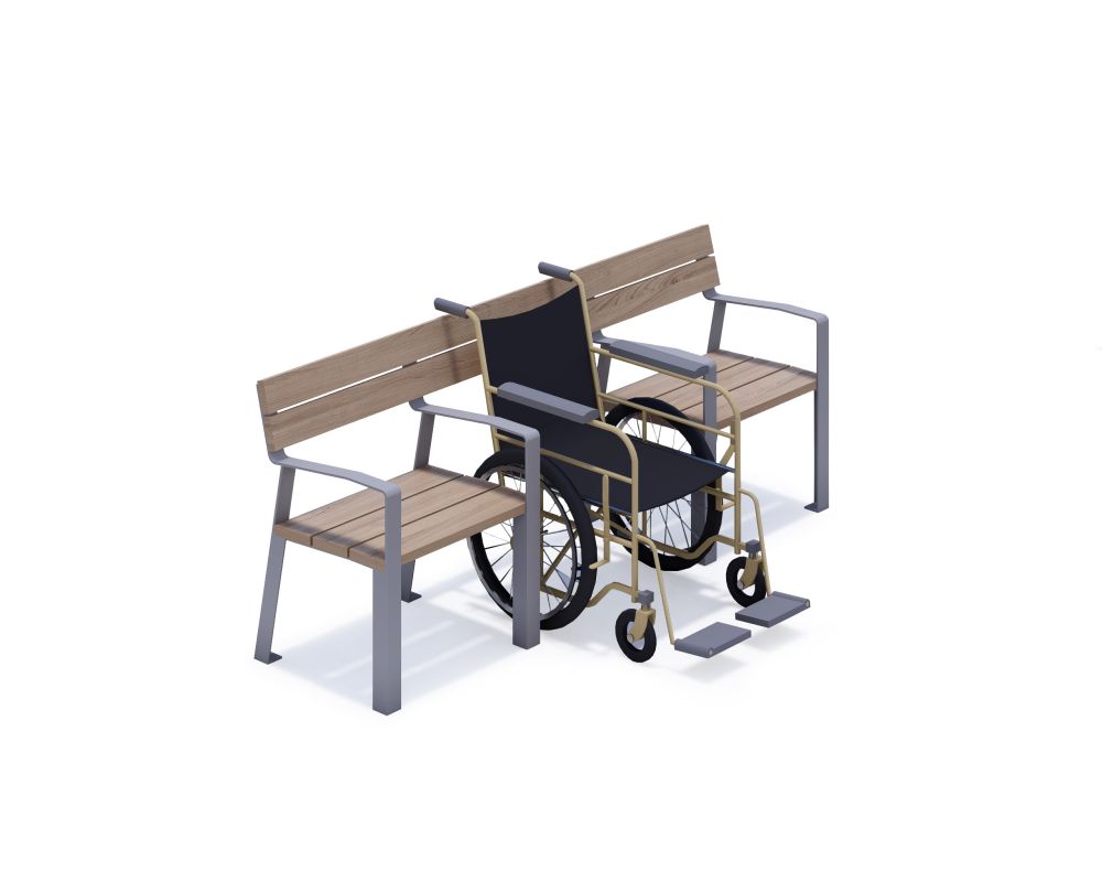 Bench Delia BN-07 inc, DL-BN-07 inc, Delia, ◾ Fix Street Furniture ◾ Ukraine