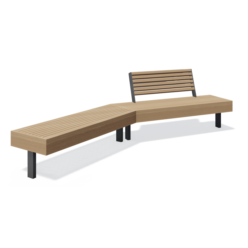 Bench Pangaia BN-04, PN-BN-04, Pangaia, ◾ Fix Street Furniture ◾ Ukraine