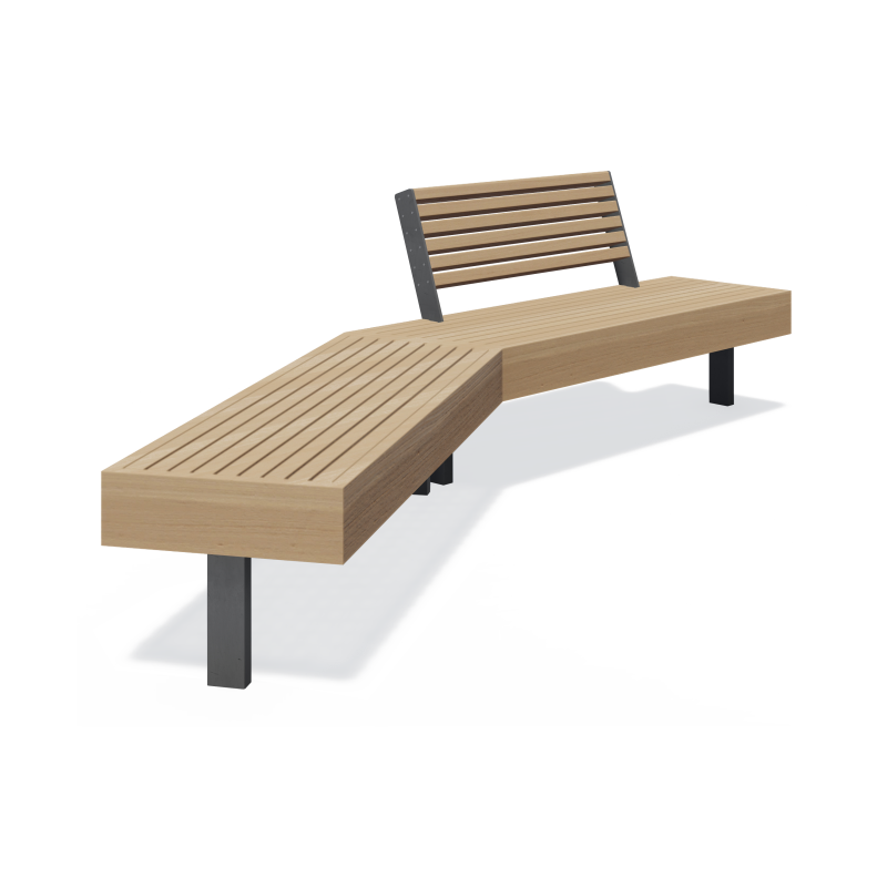 Bench Pangaia BN-04, PN-BN-04, Pangaia, ◾ Fix Street Furniture ◾ Ukraine